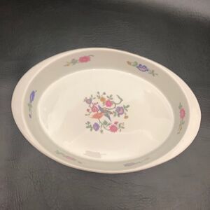 Cordon Bleu France BIA Oval Floral Ceramic Baking Serving Dish Pink Purple White